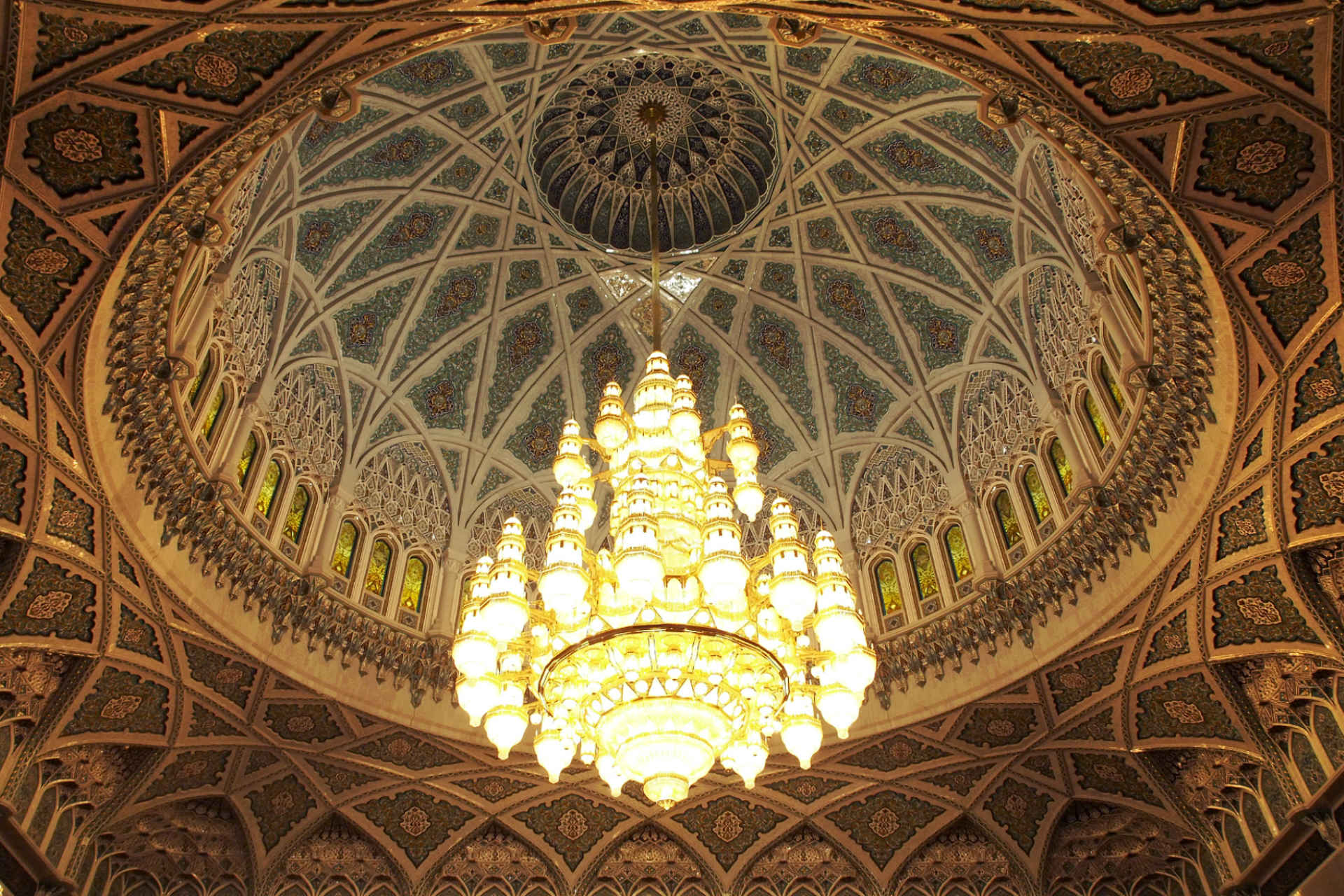Oman - Sultan Qaboos Moschee in Muscat